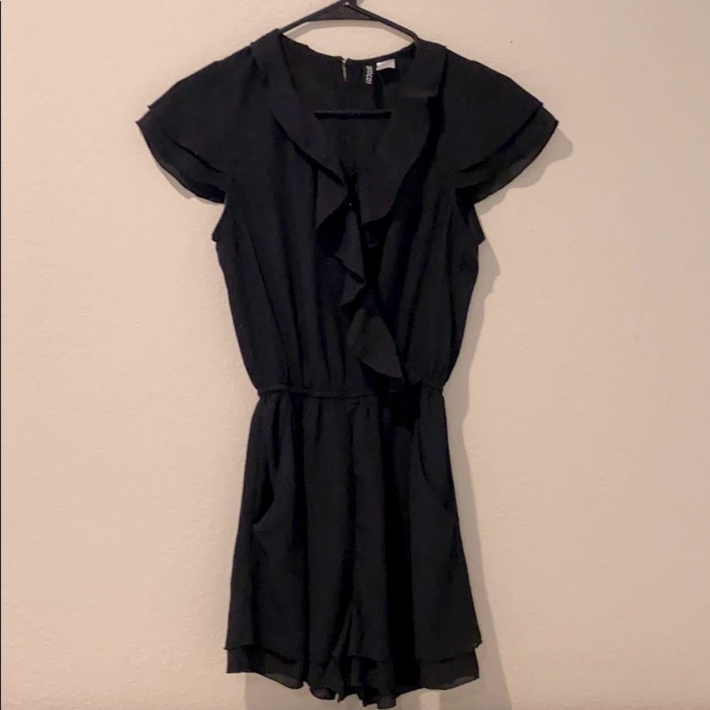 Black flowy romper